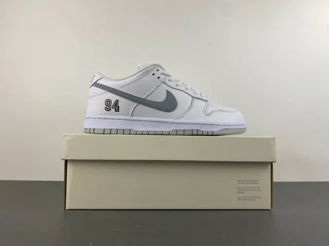 Nike Dunk Low Supreme '94 White Gray Lifestyle Sneakers 15