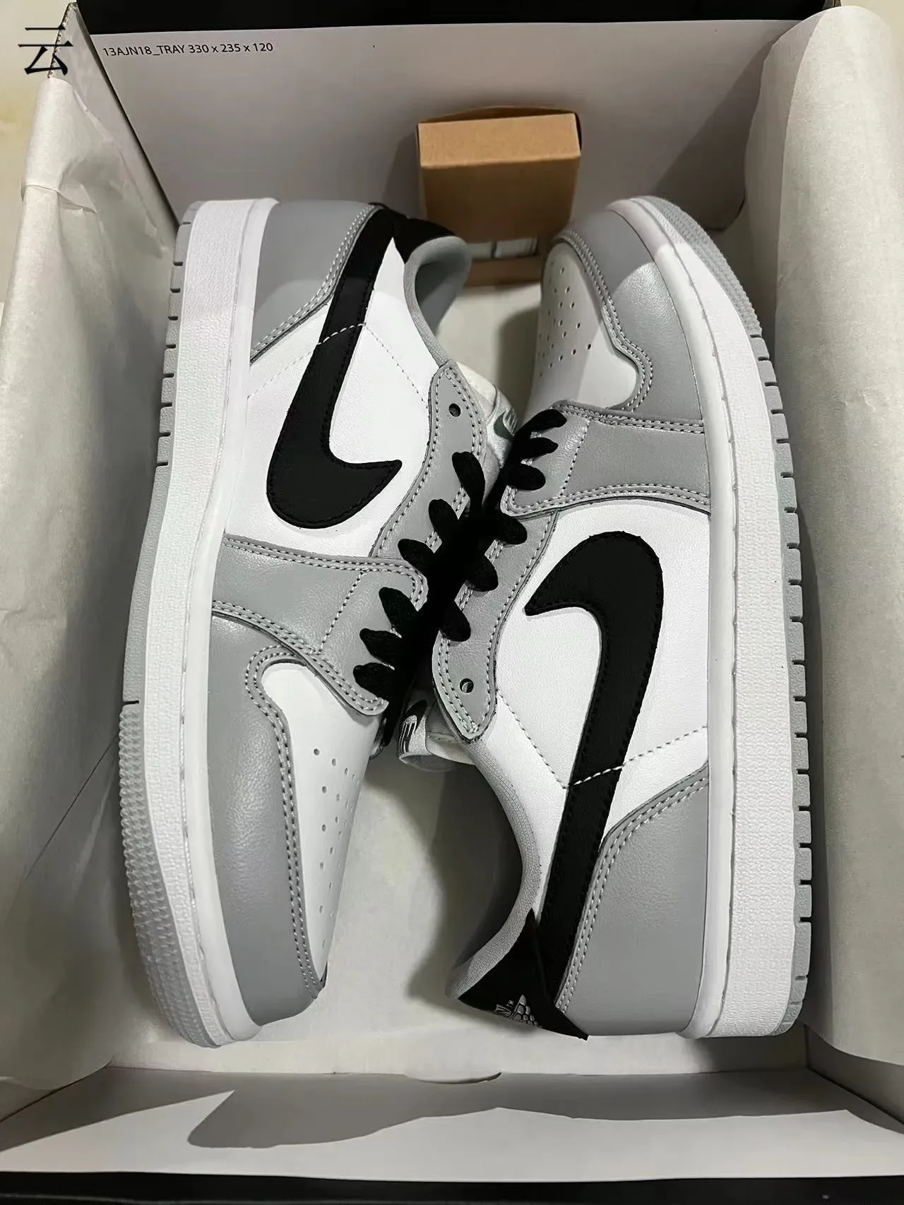 Nike Dunk Low White Gray Black Lifestyle Sneakers 9