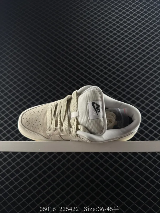 Nike Dunk SB Low Chaussures De Skateboard En Daim Beige Marron Avec Langue Rembourrée 5