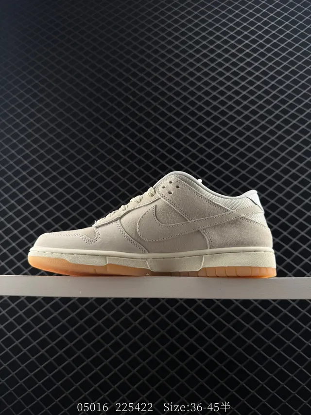 Nike Dunk SB Low Chaussures De Skateboard En Daim Beige Marron Avec Langue Rembourrée 6