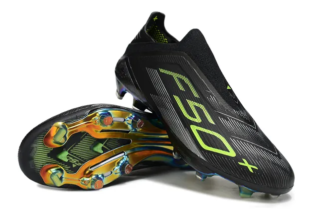 نيكي F50 x أسود و نيون لايم Firm-Ground أحذية كرة القدم 4
