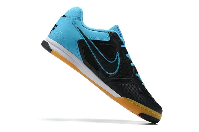Nike Gato Black Blue Low-Top Synthetic Leather Upper Indoor Soccer Shoes 5