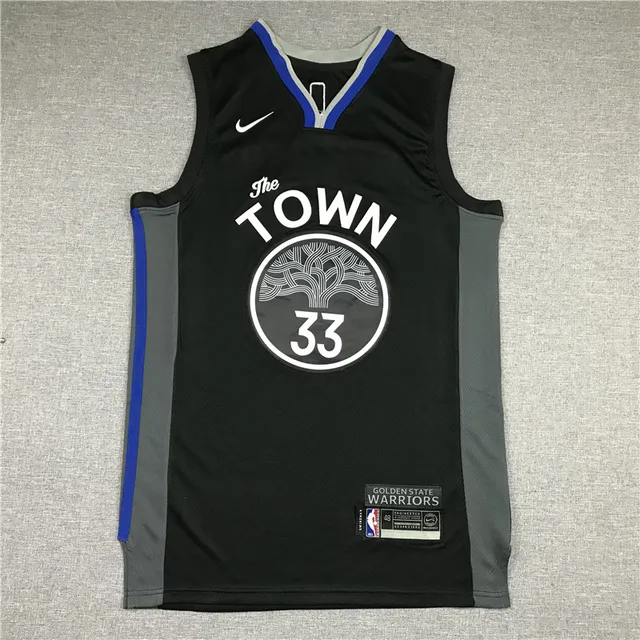 Nike Golden State Warriors 'The TOWN' Noir Gris Bleu Maillot 3