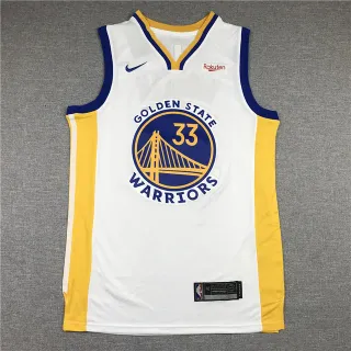 Nike Golden State Warriors White Yellow Blue Jersey