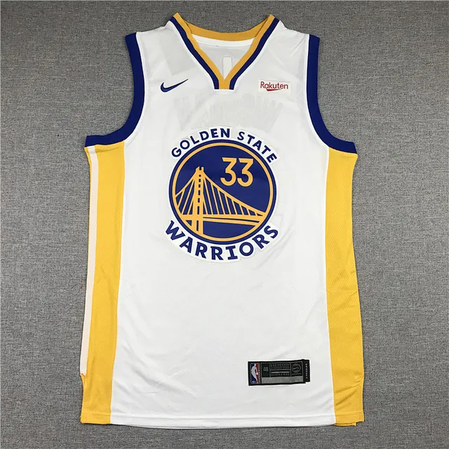 Nike Golden State Warriors White Yellow Blue Jersey 2