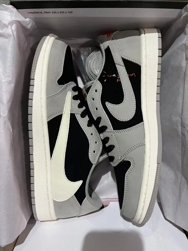 Nike Gray Black Low-Top Layered Suede/nubuck/leather Lifestyle Sneakers 6