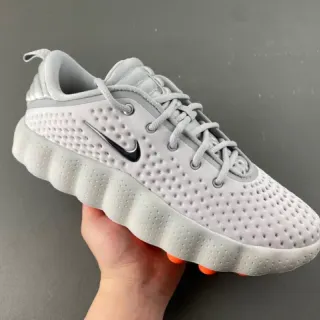 Nike Gray Black Perforated Knit Upper Sculpted Wavy Midsole Lifestyle Sneakers