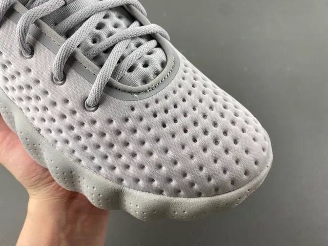 Nike Gray Black Perforated Knit Upper Sculpted Wavy Midsole Lifestyle Sneakers 2
