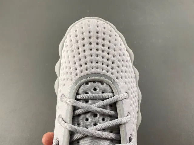 Nike Gray Black Perforated Knit Upper Sculpted Wavy Midsole Lifestyle Sneakers 5