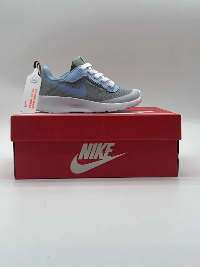 Nike Gray Blue Mesh Upper Synthetic Overlays Lifestyle Sneakers 12
