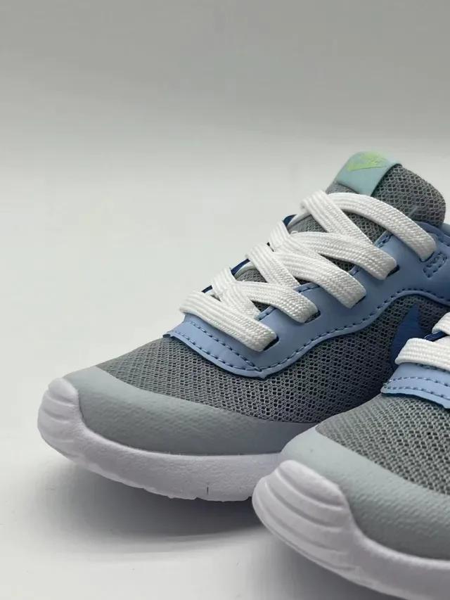 Nike Gray Blue Mesh Upper Synthetic Overlays Lifestyle Sneakers 15