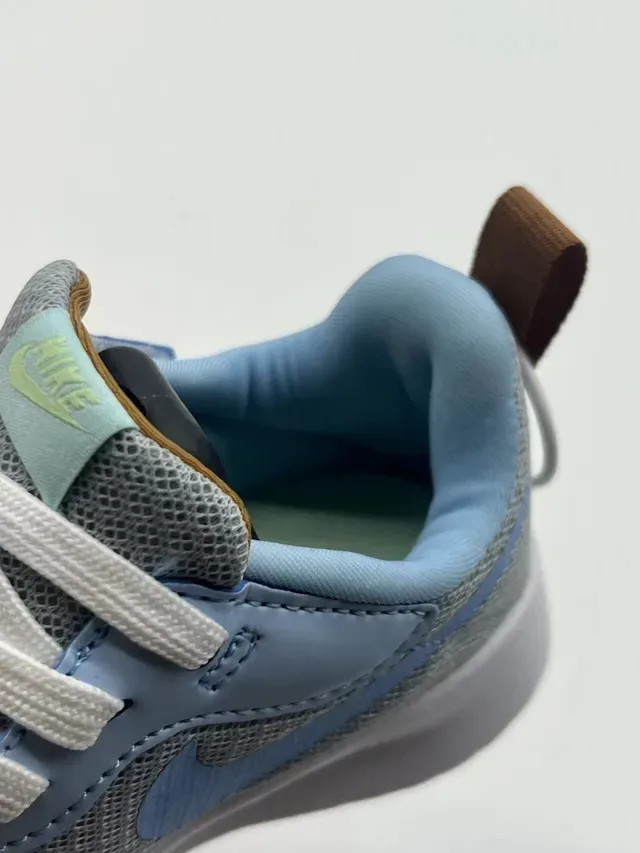 Nike Gray Blue Mesh Upper Synthetic Overlays Lifestyle Sneakers 16