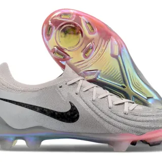 Nike Zapatillas de fútbol gris multicolor con upper de knit, suela iridiscente, superficie firme