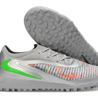 Nike Gris Multicolor Tejido Superior Tejido Antepié Césped Zapatos de Fútbol