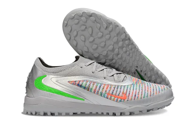Nike Gris Multicolore Tricot Supérieur Tissé Avant-pied Gazon Chaussures de Football 1