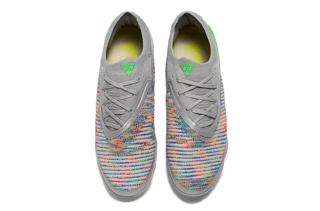 Nike Gris Multicolore Tricot Supérieur Tissé Avant-pied Gazon Chaussures de Football 2