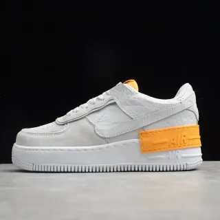 Nike Gray Orange Low-Top Platform Sole Lifestyle Sneakers