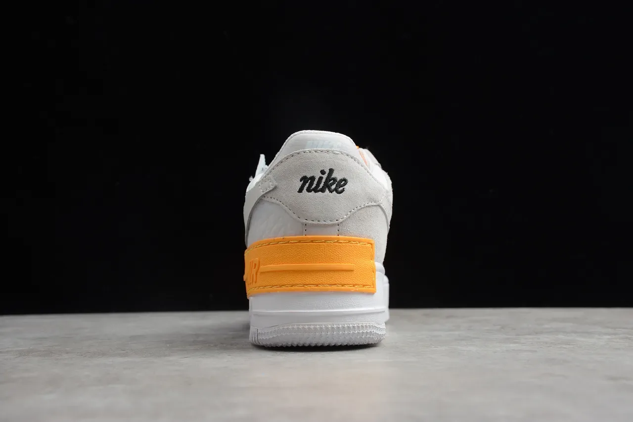 Nike Gray Orange Low-Top Platform Sole Lifestyle Sneakers 12
