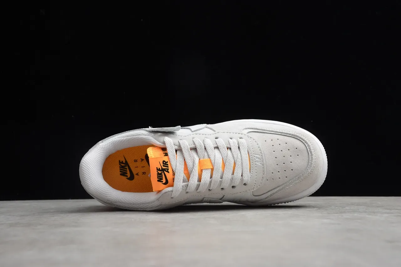 Nike Gray Orange Low-Top Platform Sole Lifestyle Sneakers 14