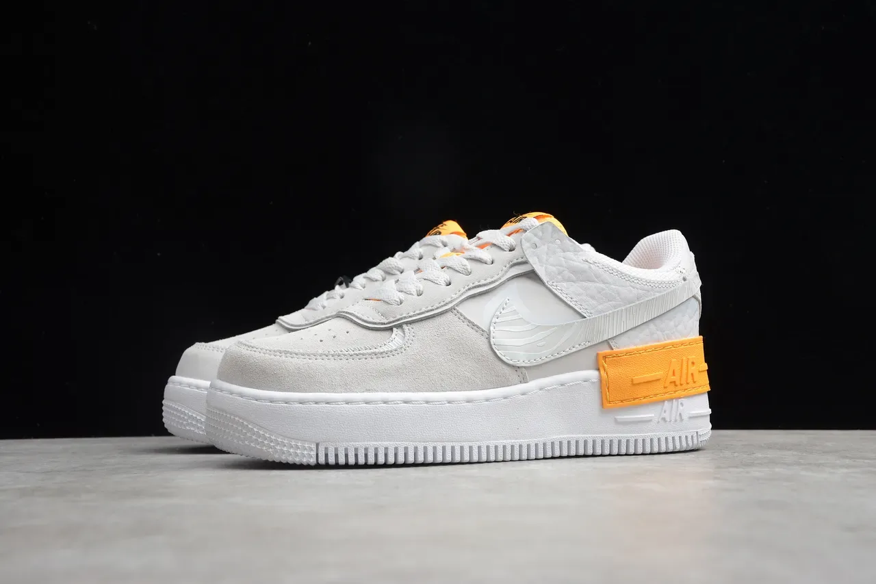 Nike Gray Orange Low-Top Platform Sole Lifestyle Sneakers 16