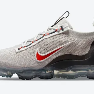 Nike Gray Red Knit Upper Sock-Fit Collar Lifestyle Sneakers