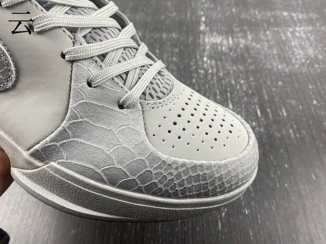 Nike Gray Silver Low-Top Textured Synthetic Upper Basketball Shoes 2