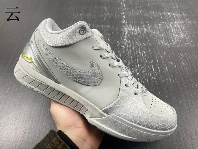 Nike Gray Silver Low-Top Textured Synthetic Upper Basketball Shoes 3