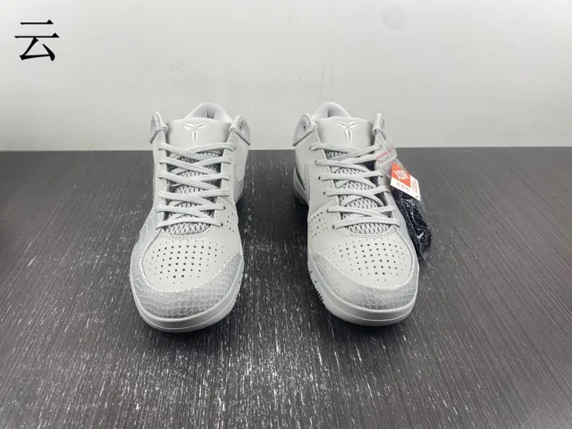 Nike Gray Silver Low-Top Textured Synthetic Upper Basketball Shoes 4
