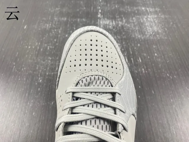 Nike Gray Silver Low-Top Textured Synthetic Upper Basketball Shoes 8
