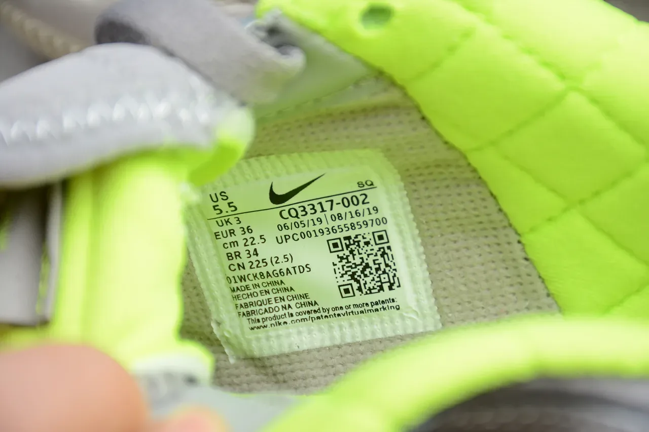 Nike Gray Yellow Low-Top Platform Sole Lifestyle Sneakers 6