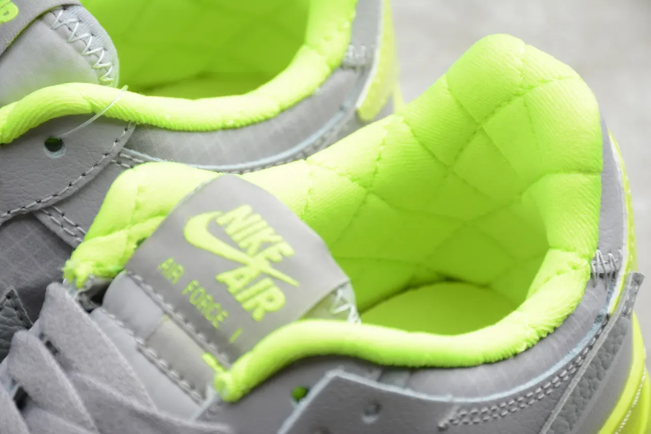 Nike Gray Yellow Low-Top Platform Sole Lifestyle Sneakers 7