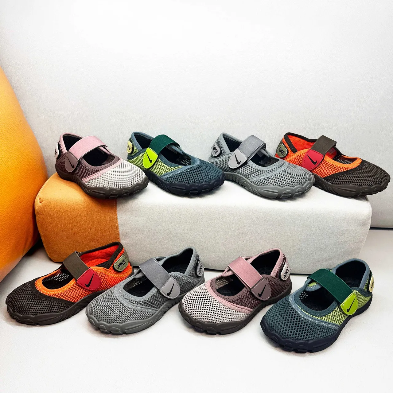 Nike Verde Preto Malha Superior Tirante Velcro Único Mary Jane Sapatos 3