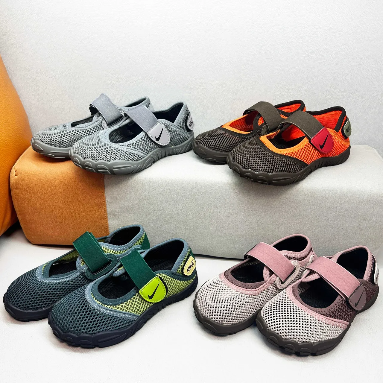 Nike Verde Preto Malha Superior Tirante Velcro Único Mary Jane Sapatos 8