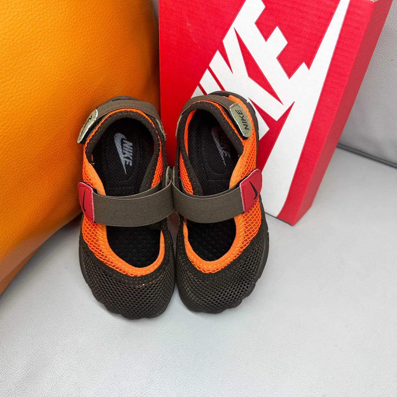 Nike Verde Preto Malha Superior Tirante Velcro Único Mary Jane Sapatos 14