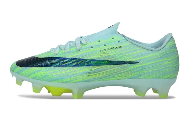 Nike Green Blue Flyweave Knit Upper Air Zoom Cushioning Firm-Ground Soccer Shoes 7