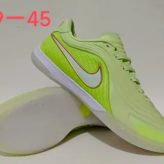 Nike Green Gold Low-Top Synthetic Upper Indoor Soccer Shoes