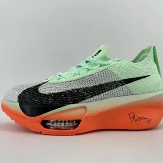 Nike Green Orange Knit Upper Visible Air Zoom Unit Running Shoes