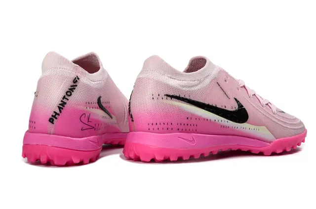 Nike Gripknit Turf Chaussures de football roses et noires en tricot pour pelouse artificielle 5