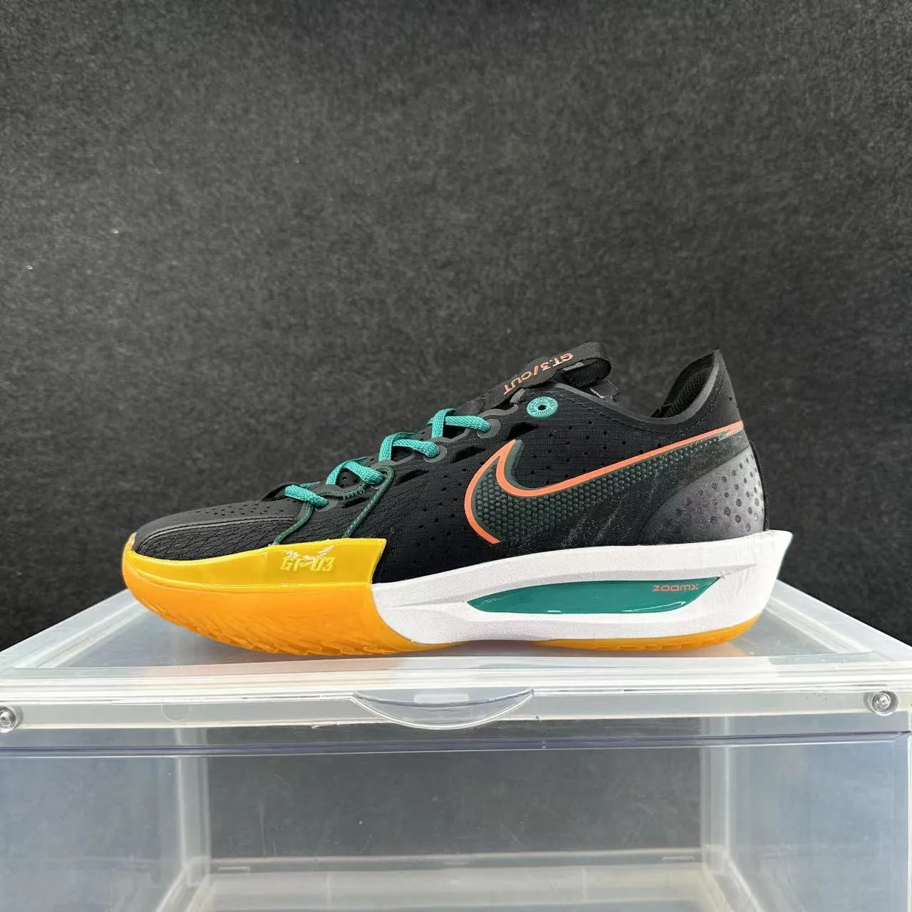 Nike GT CUT Black Teal Orange Yellow Basketball Shoes 2