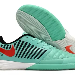Nike Hypervenom Indoor Green Red Quilted Toe Cap Vertical Black Synthetic Overlays Indoor Soccer Shoes