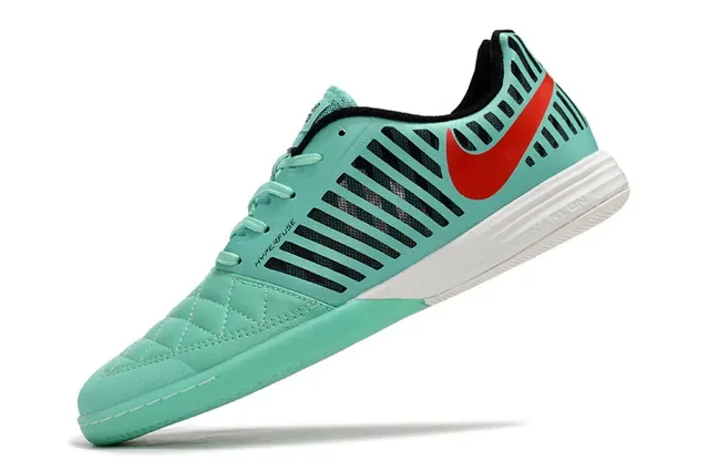 Nike Hypervenom Indoor Green Red Quilted Toe Cap Vertical Black Synthetic Overlays Indoor Soccer Shoes 7