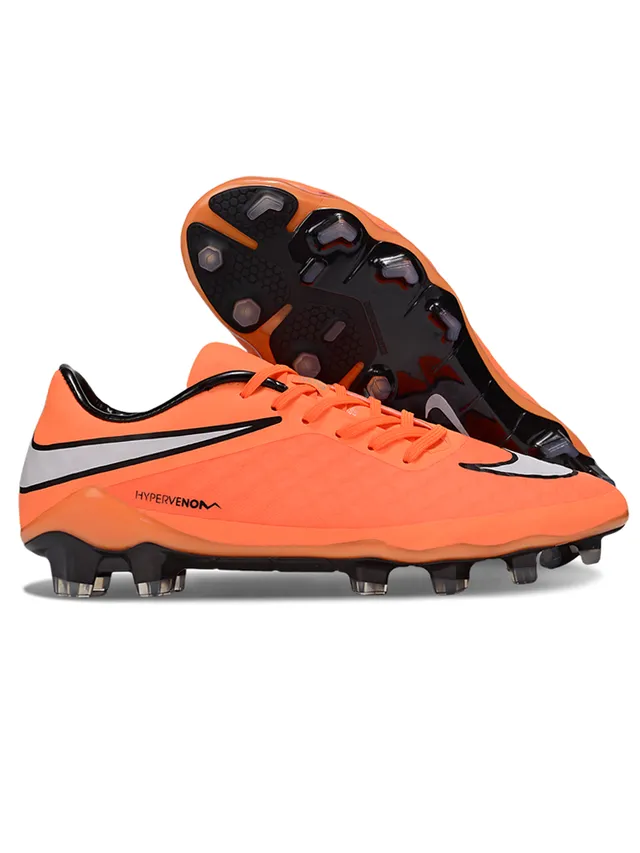 Nike HyperVenom Blanc Bleu Bas Lacets Synthétique Texturé Supérieur Terrain Ferme Chaussures de Football 7