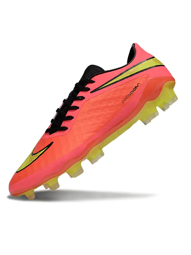 Nike HyperVenom Blanc Bleu Bas Lacets Synthétique Texturé Supérieur Terrain Ferme Chaussures de Football 17