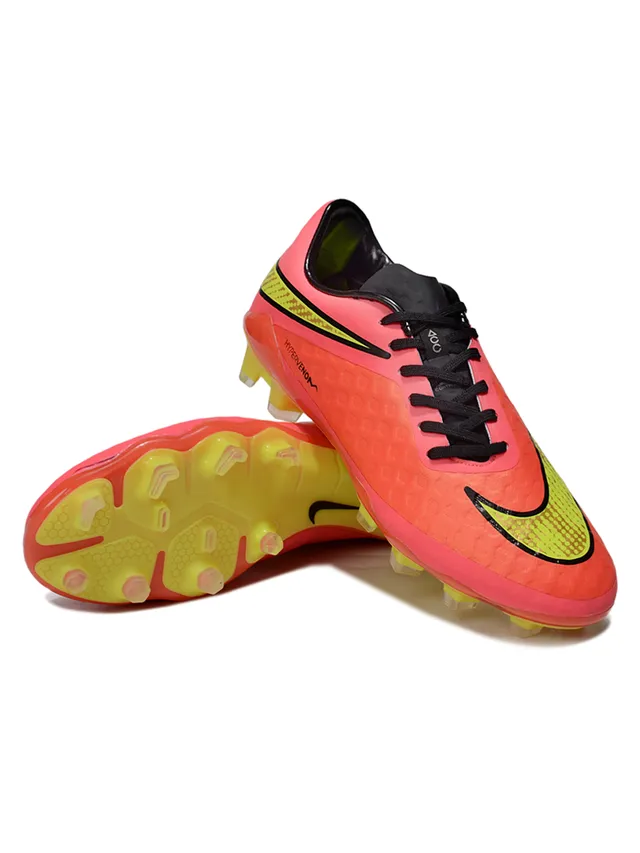 Nike HyperVenom Blanc Bleu Bas Lacets Synthétique Texturé Supérieur Terrain Ferme Chaussures de Football 18