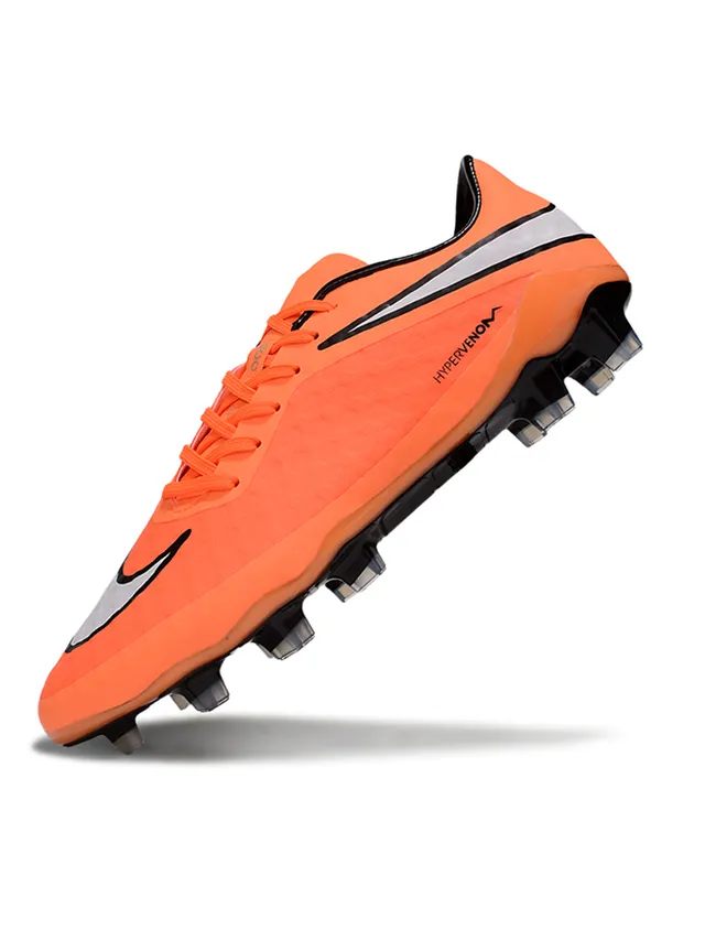 Nike HyperVenom Blanc Bleu Bas Lacets Synthétique Texturé Supérieur Terrain Ferme Chaussures de Football 23