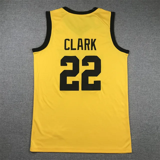 Nike Iowa Hawkeyes 22 Trim Amarelo Preto camisa de basquete 3