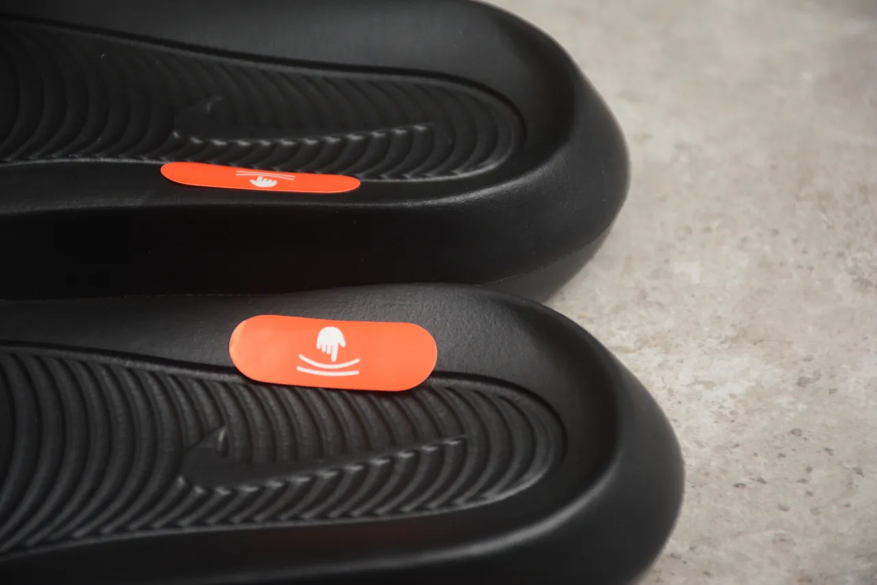 Nike Kawa Slide White Black Orange Slippers 5