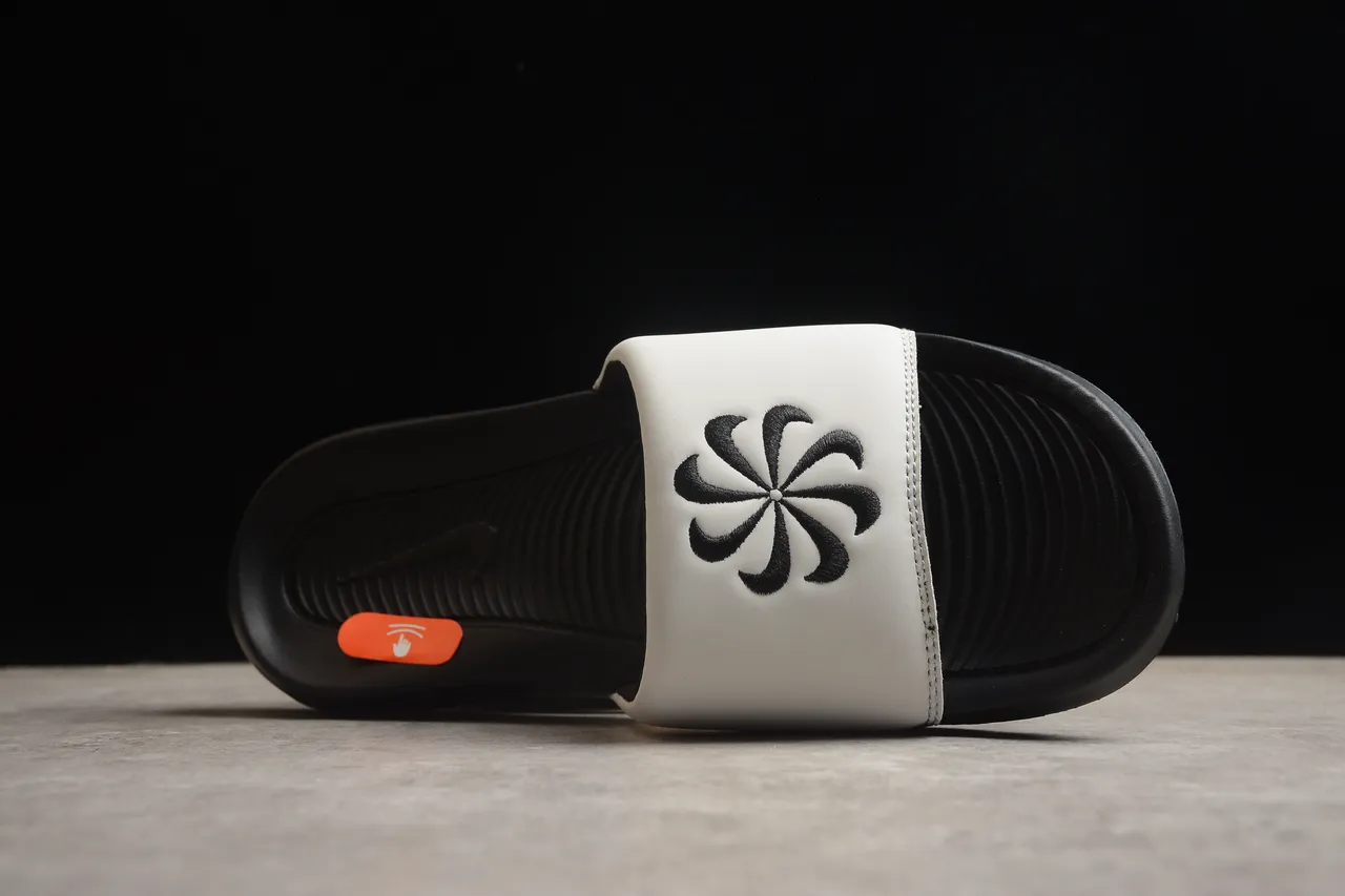 Nike Kawa Slide White Black Orange Slippers 10