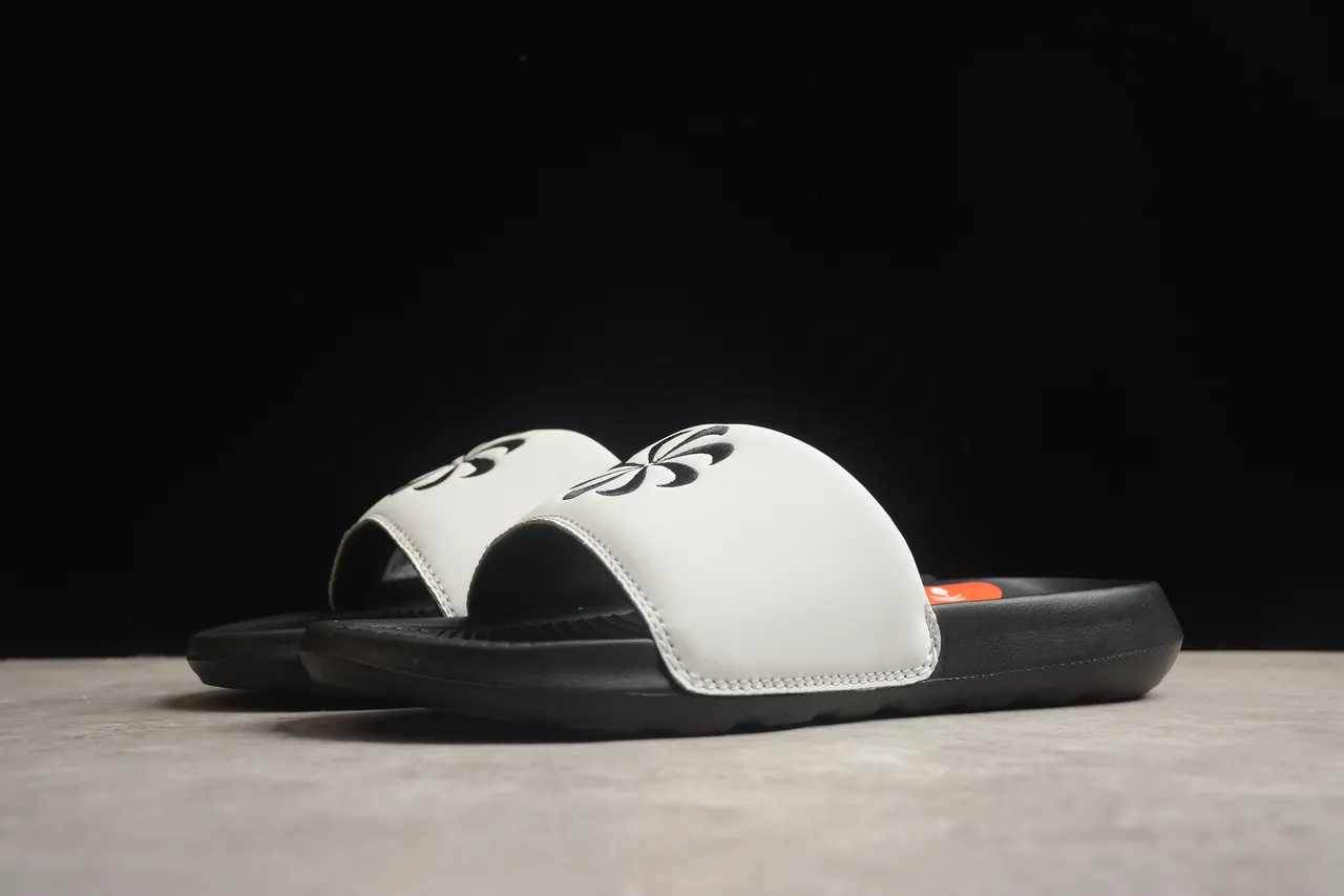 Nike Kawa Slide White Black Orange Slippers 12
