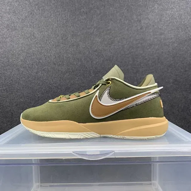 Nike KD Army Green Beige Olive Suede Upper Tan Midsole Lifestyle Sneakers 2